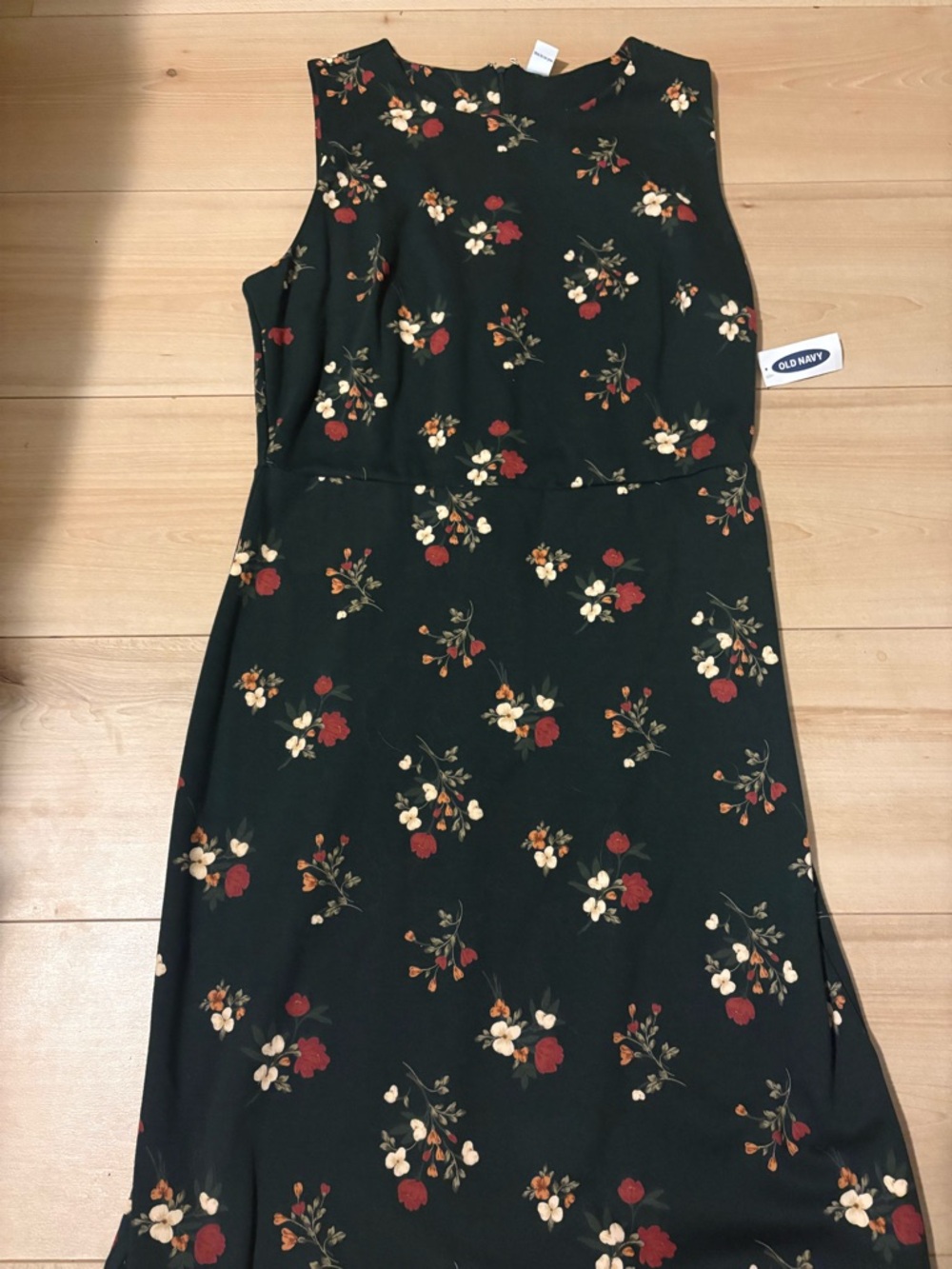 Old Navy Forest Green Floral Dress